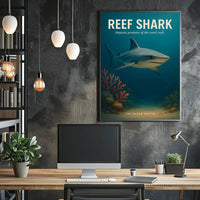 Majestic Reef Shark Photorealistic Animal Poster PosterGoat