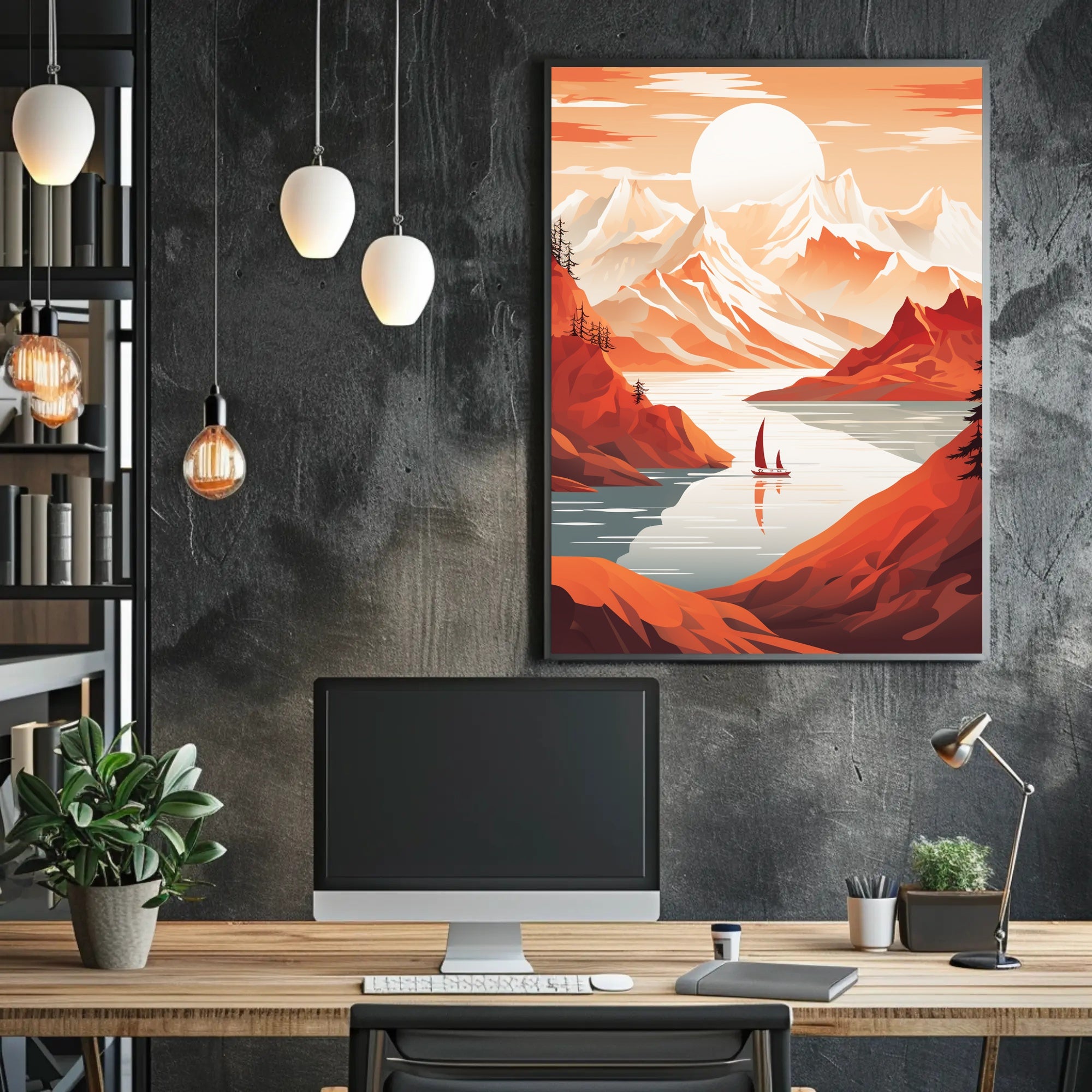 Tranquil Mountain Escape Poster PosterGoat