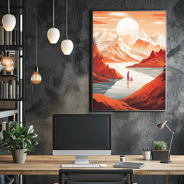 Tranquil Mountain Escape Poster PosterGoat