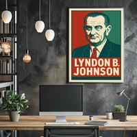 Lyndon Johnson Presidential Portrait Photography Poster