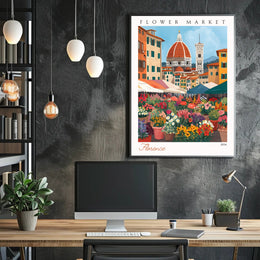 Florence Flower Market 2024 Poster PosterGoat