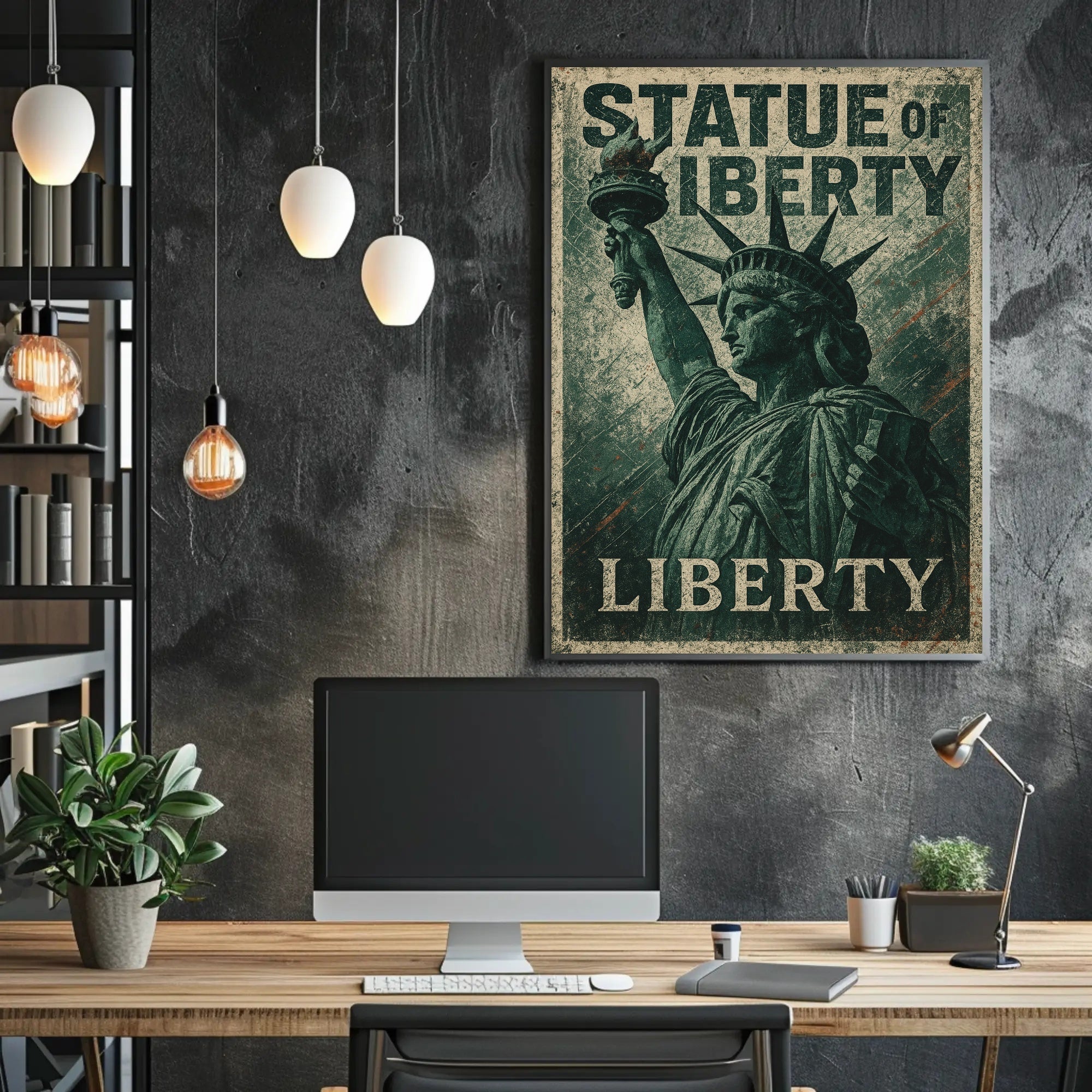 Statue of Liberty Vintage Heritage Cultural or Heritage Poster PosterGoat