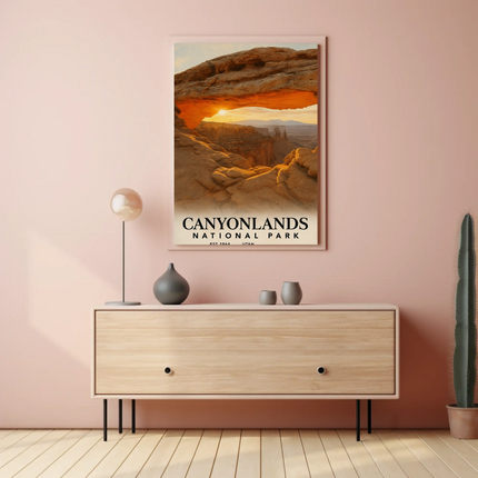 Canyonlands National Park Majestic Arch Adventure Travel Poster