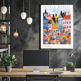 Brighton Flower Market Poster PosterGoat