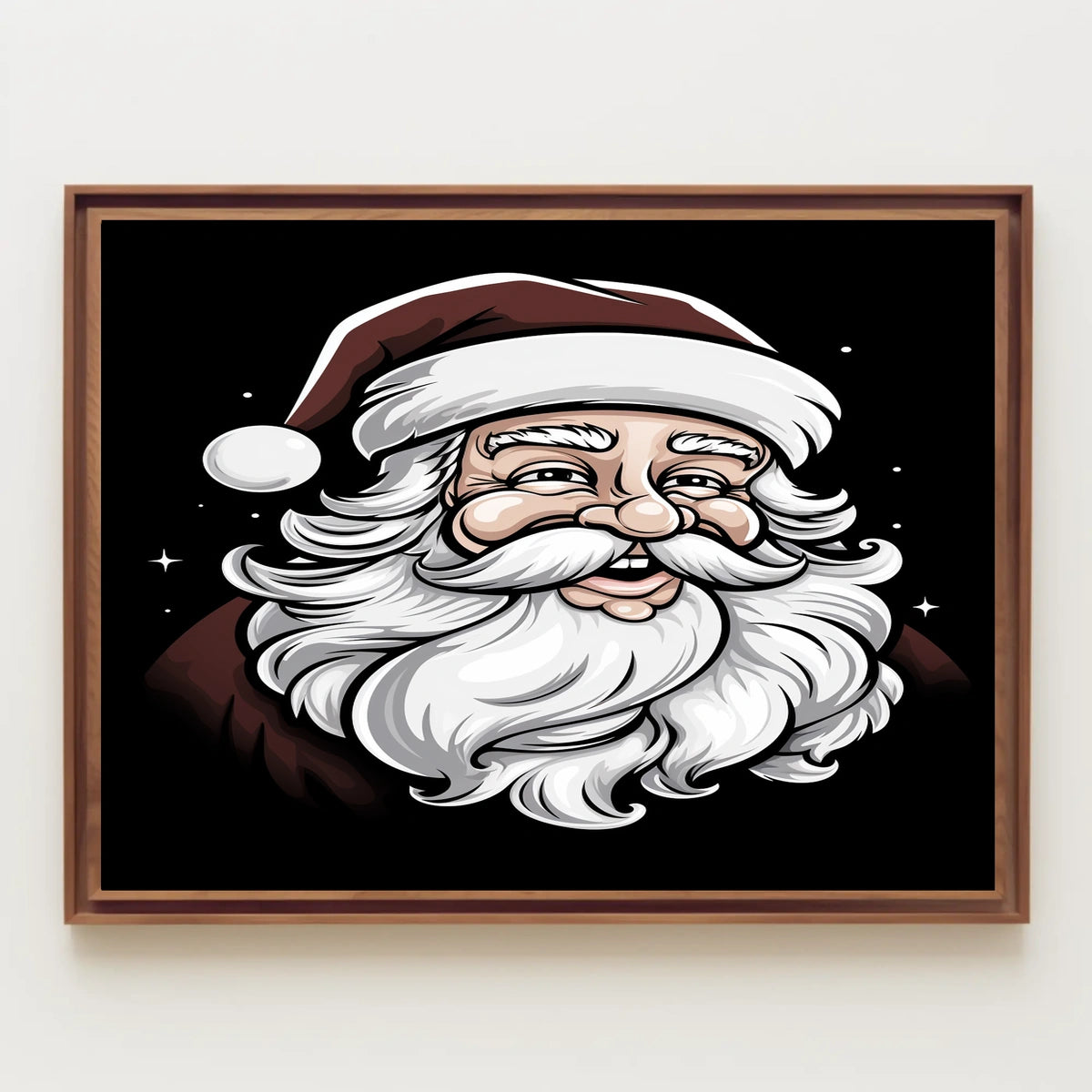 Jolly Santa Claus Illustration Poster