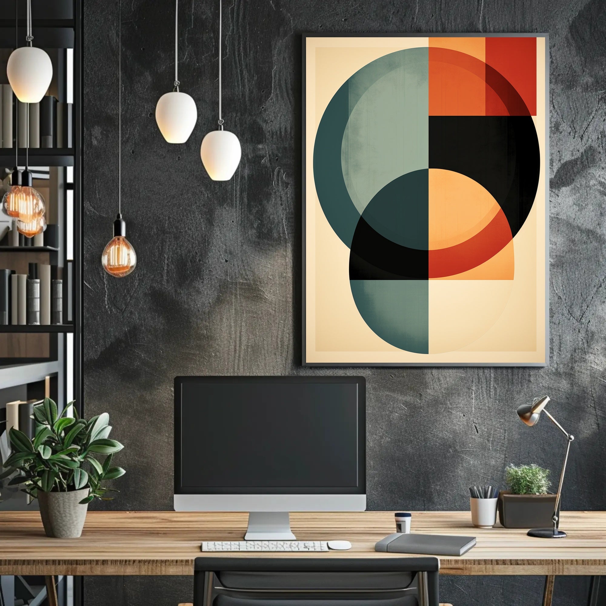 Abstract Geometric Harmony Abstract Poster