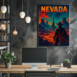 Nevada A Futuristic Frontier Poster