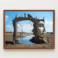 Surreal Desert Landscape Art: Abstract or Artistic Poster
