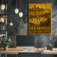 Memphis Riverfront Noël Poster
