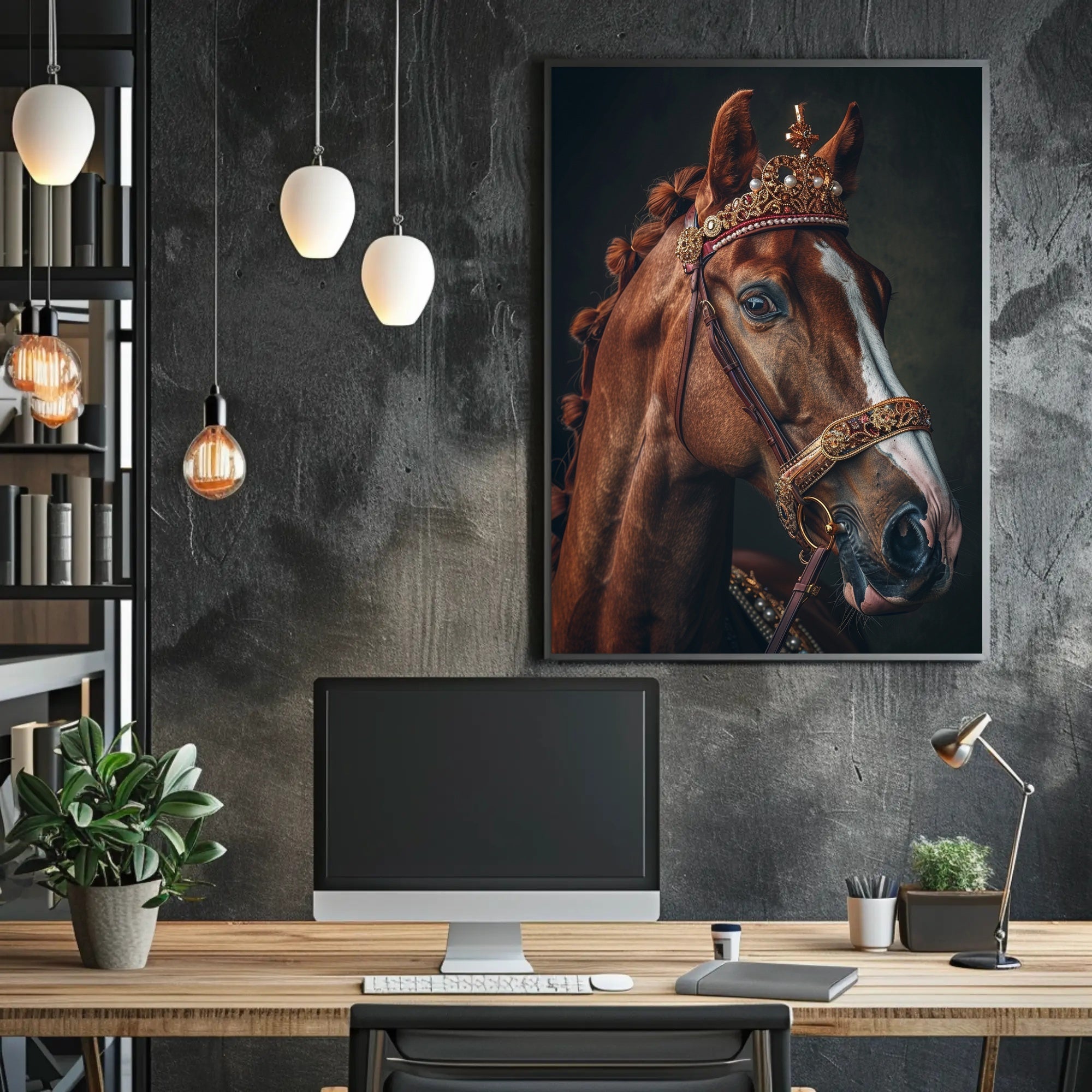 Regal Equine Majesty Art Print Poster for Home Decor PosterGoat