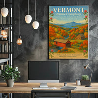 Vermont Scenic Nature Poster Wall Art Print