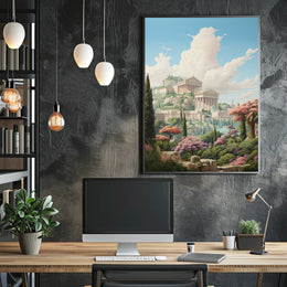 Ancient Elegance Neoclassical Art Cultural Heritage Poster
