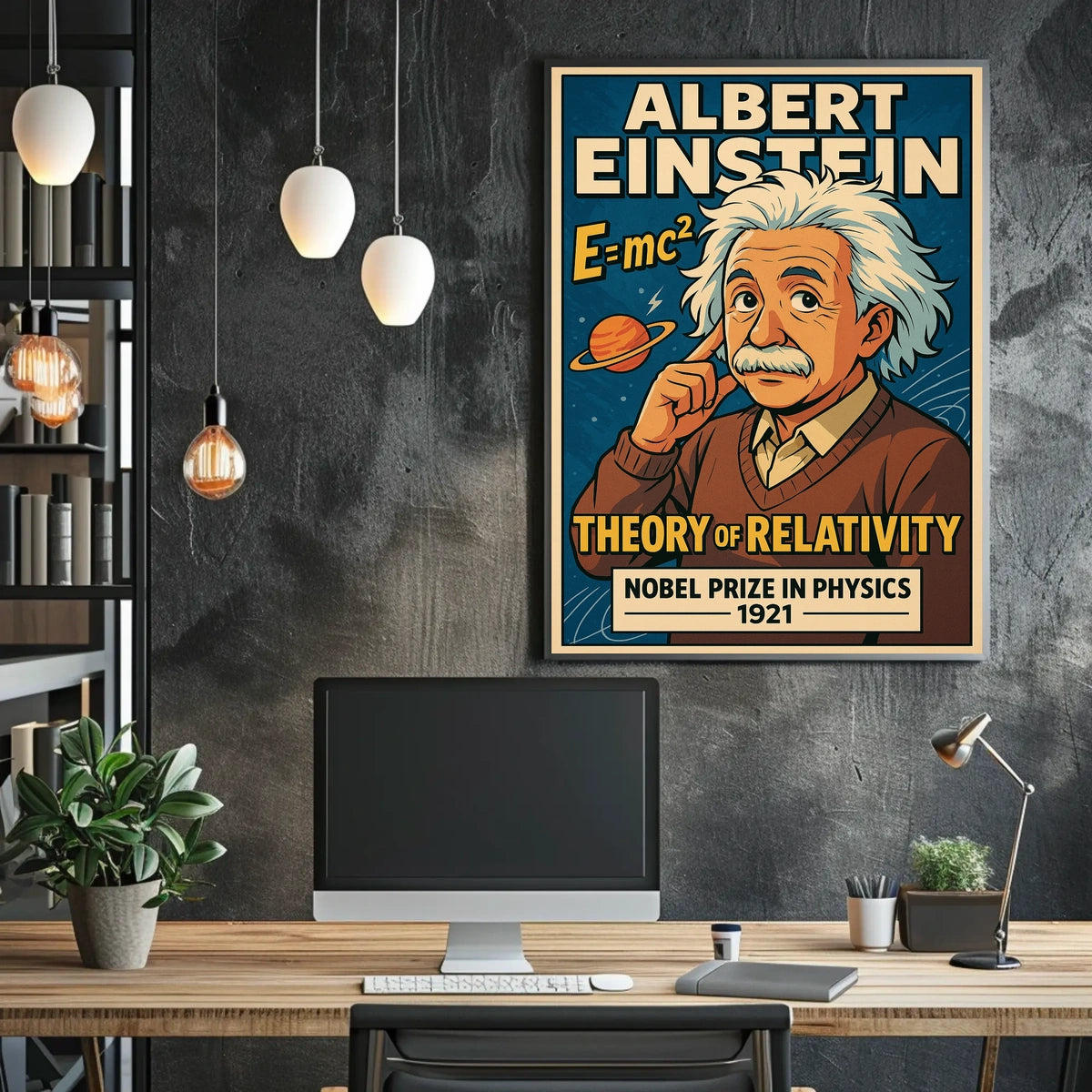 Einstein Relativity Vintage Decor Poster