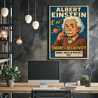 Einstein Relativity Vintage Decor Poster