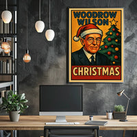 Woodrow Wilson Christmas Poster