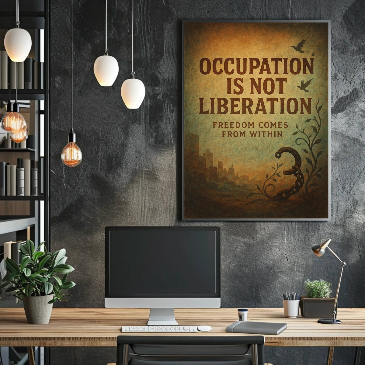 Freedom Within: Vintage Liberation Art Poster