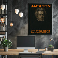 Andrew Jackson 7th President of the United States Techno Schematic Poster