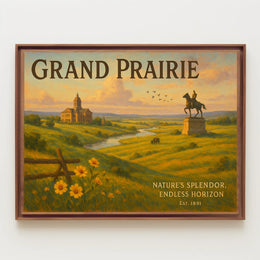 Grand Prairie Travel Poster Art Print