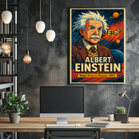 Einstein Nobel Prize Physics 1921 Vintage Science Poster