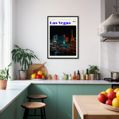 Vintage Poster Las Vegas Strip Night Lights