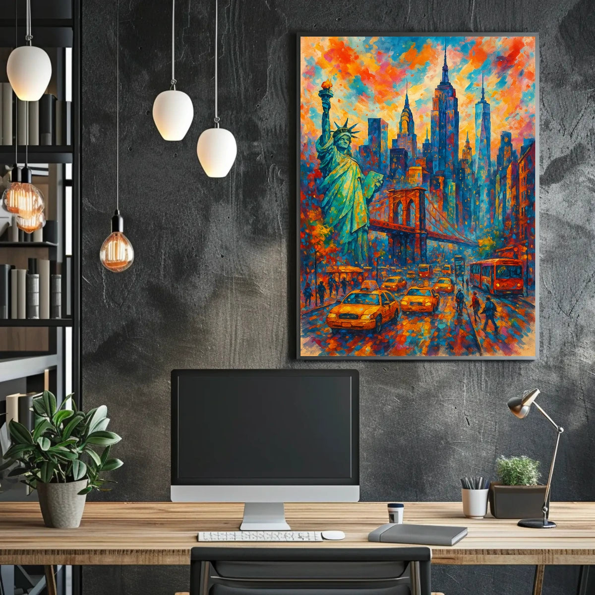 Vibrant Cityscape New York in Colors