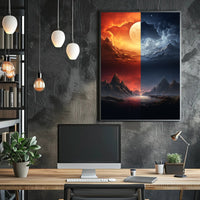 Dual Realms Day And Night Poster