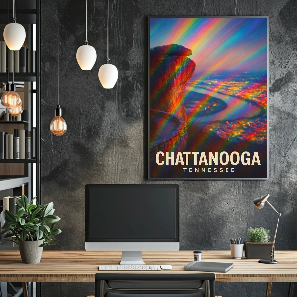 Chattanooga Tennessee Vibrant View Impressionism Poster