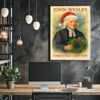 Stylized Christmas Historical Figure Portrait - Artistic Poster