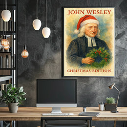 Stylized Christmas Historical Figure Portrait - Artistic Poster