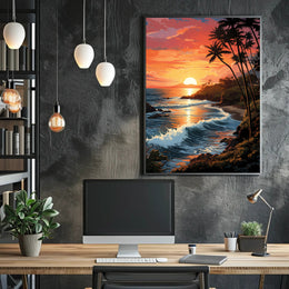 Tropical Sunset Serenity Poster