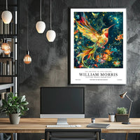 Artistic Heritage: Vibrant Bird in British Design Poster