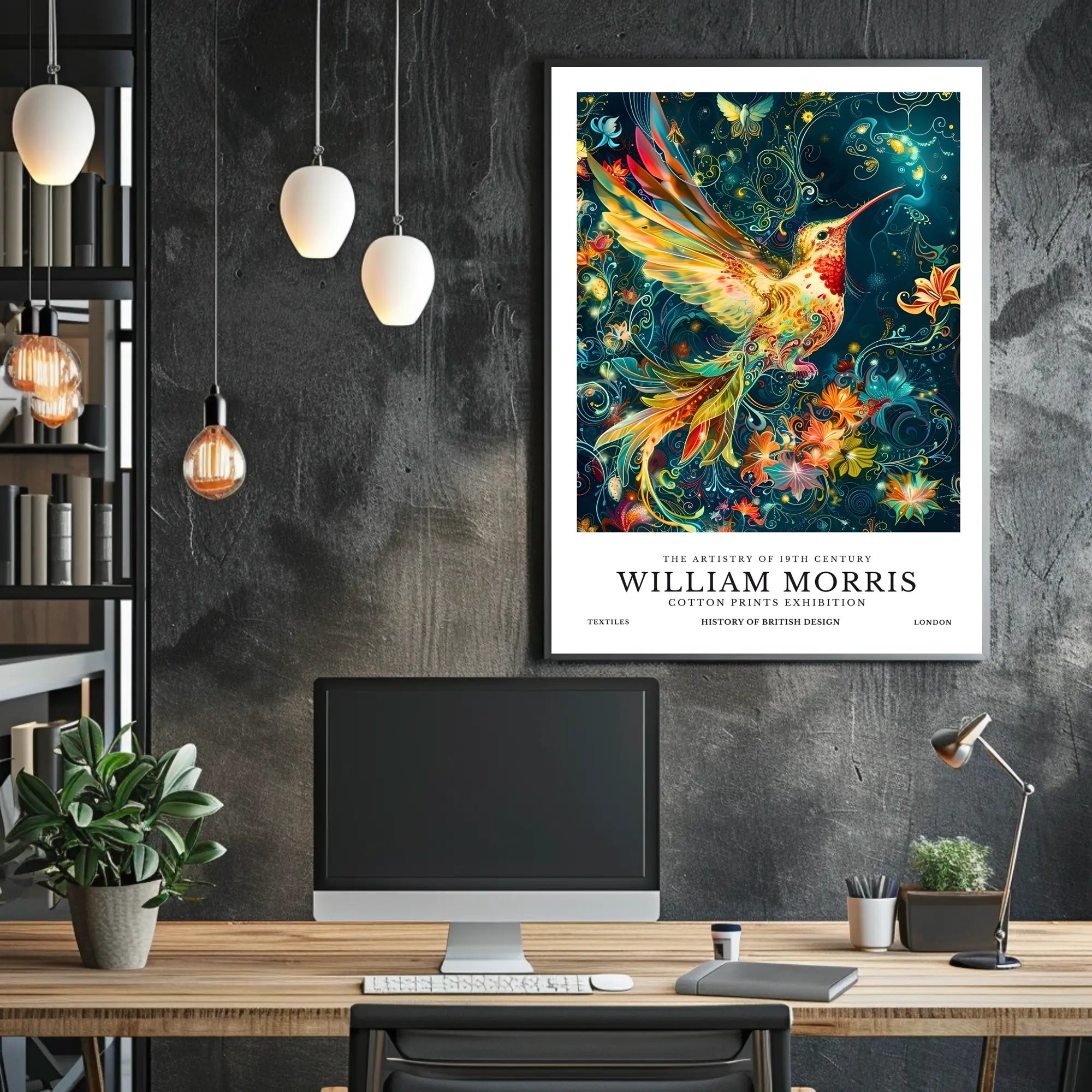 Artistic Heritage: Vibrant Bird in British Design Poster