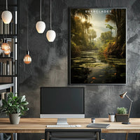 Everglades Tranquil Travel Poster Scenic Wall Art Print