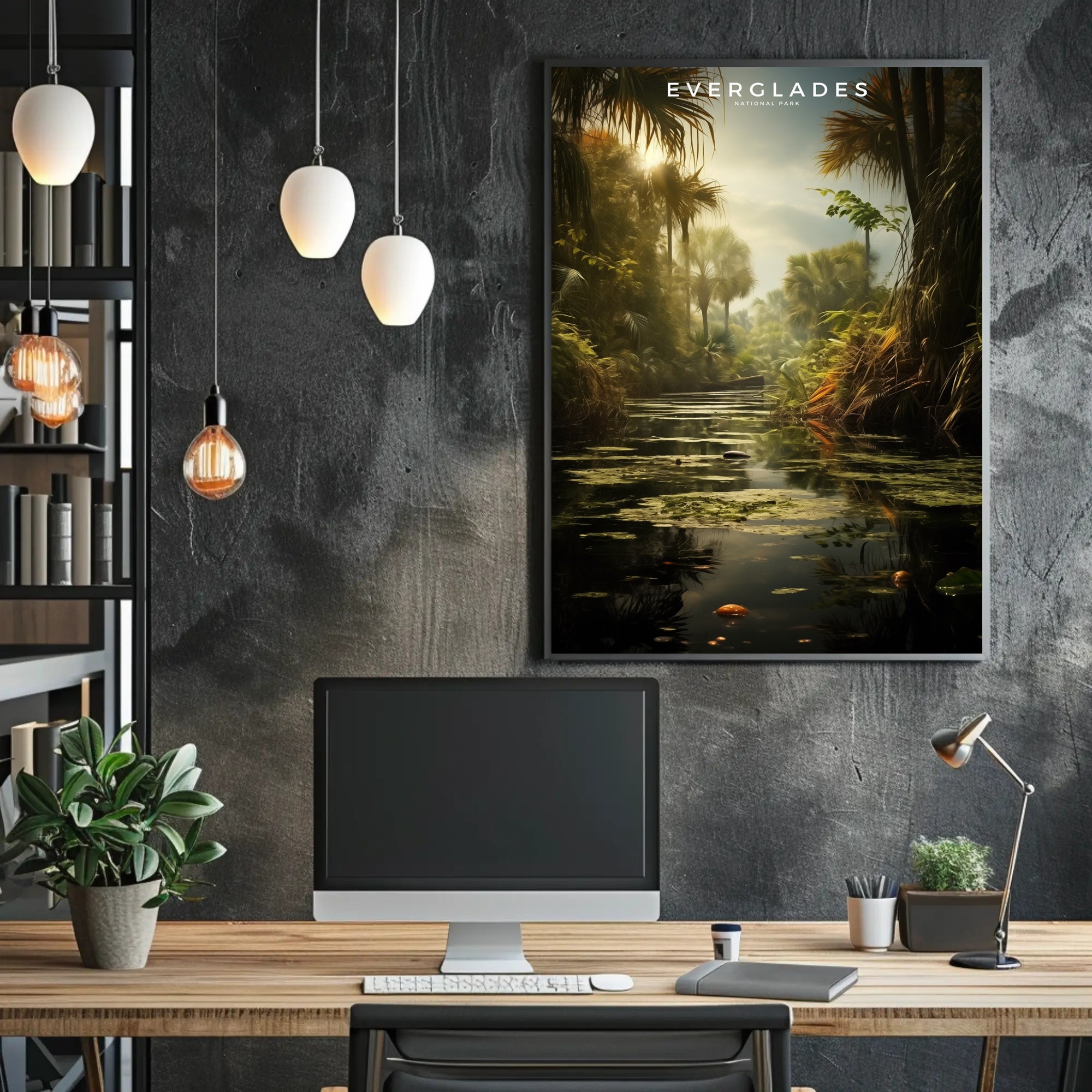 Everglades Tranquil Travel Poster Scenic Wall Art Print