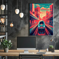 Futuristic Train Journey Poster
