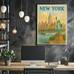 New York City Landmarks Poster