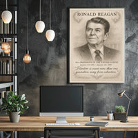 Ronald Reagan 40th President Sketch Poster Wall Art Print PosterGoat