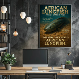 African Lungfish Survival Poster: Nature's Resilient Wonder