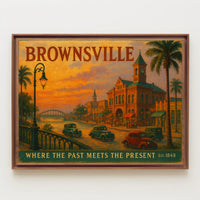 Brownsville Travel Poster Art Print