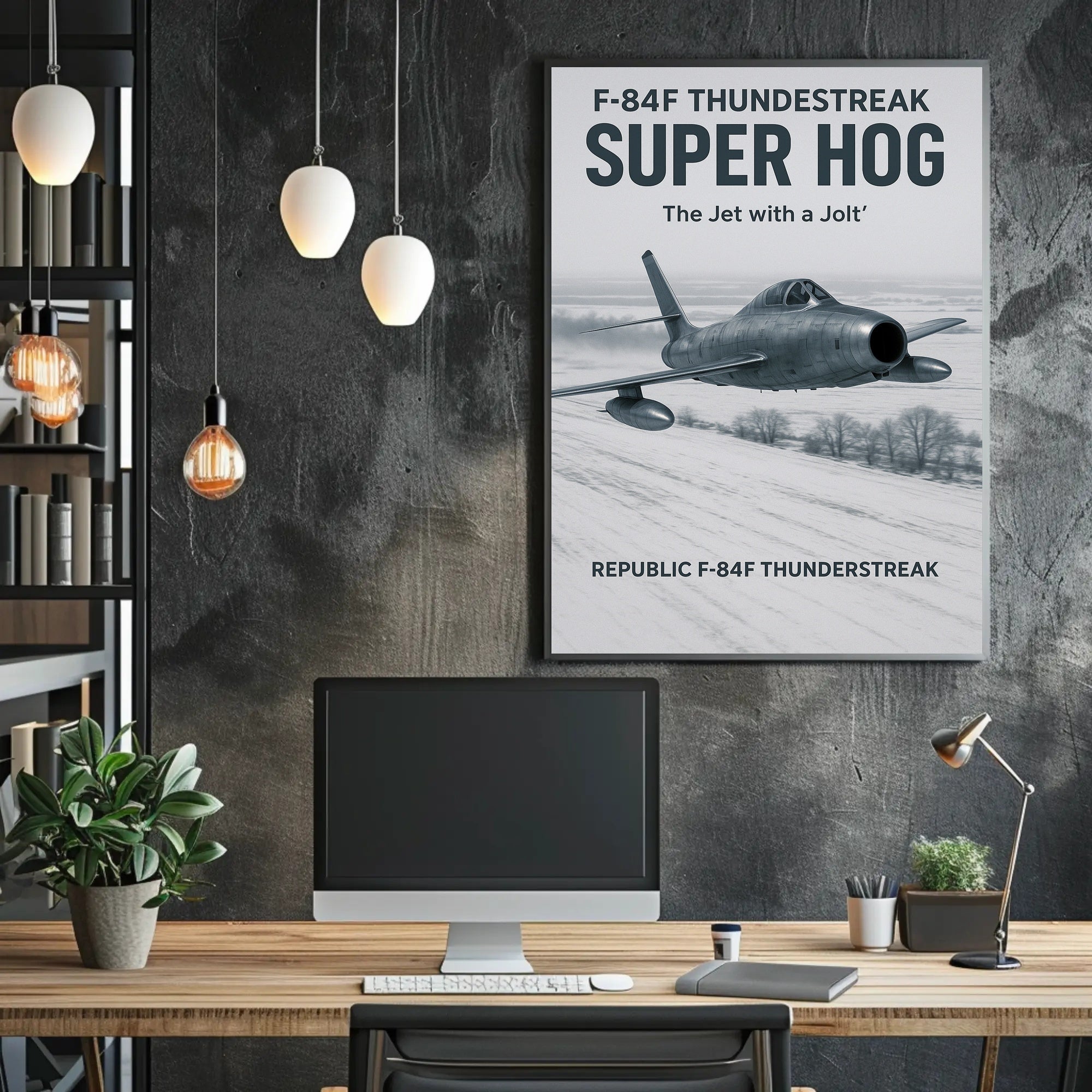F-84F Thunderstreak Super Hog Poster PosterGoat