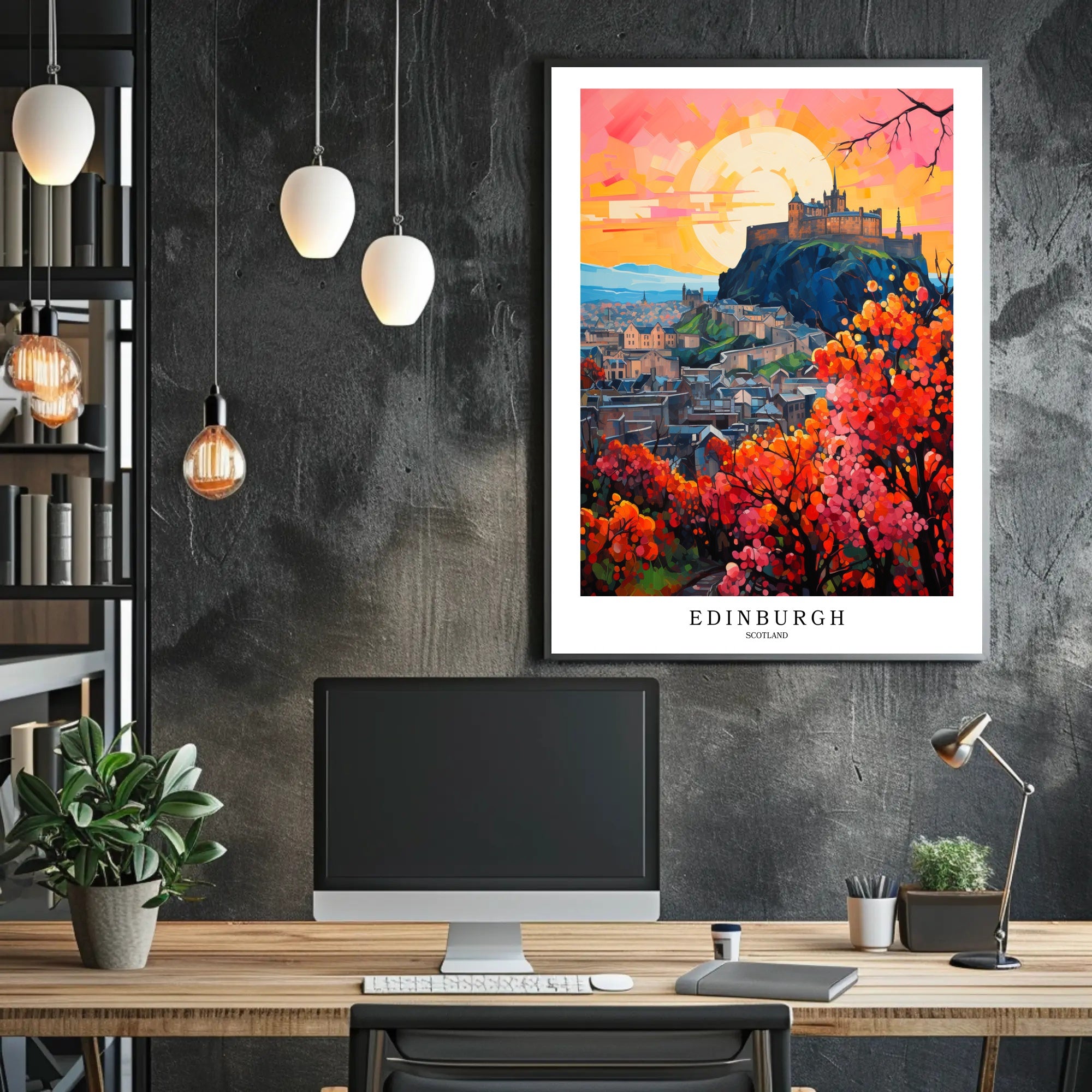 Edinburgh Castle Autumn Scene Travel Poster PosterGoat