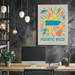 Vibrant Puerto Rico Poster For Home Decor Lovers Travel Art