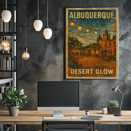 Albuquerque Desert Glow Poster