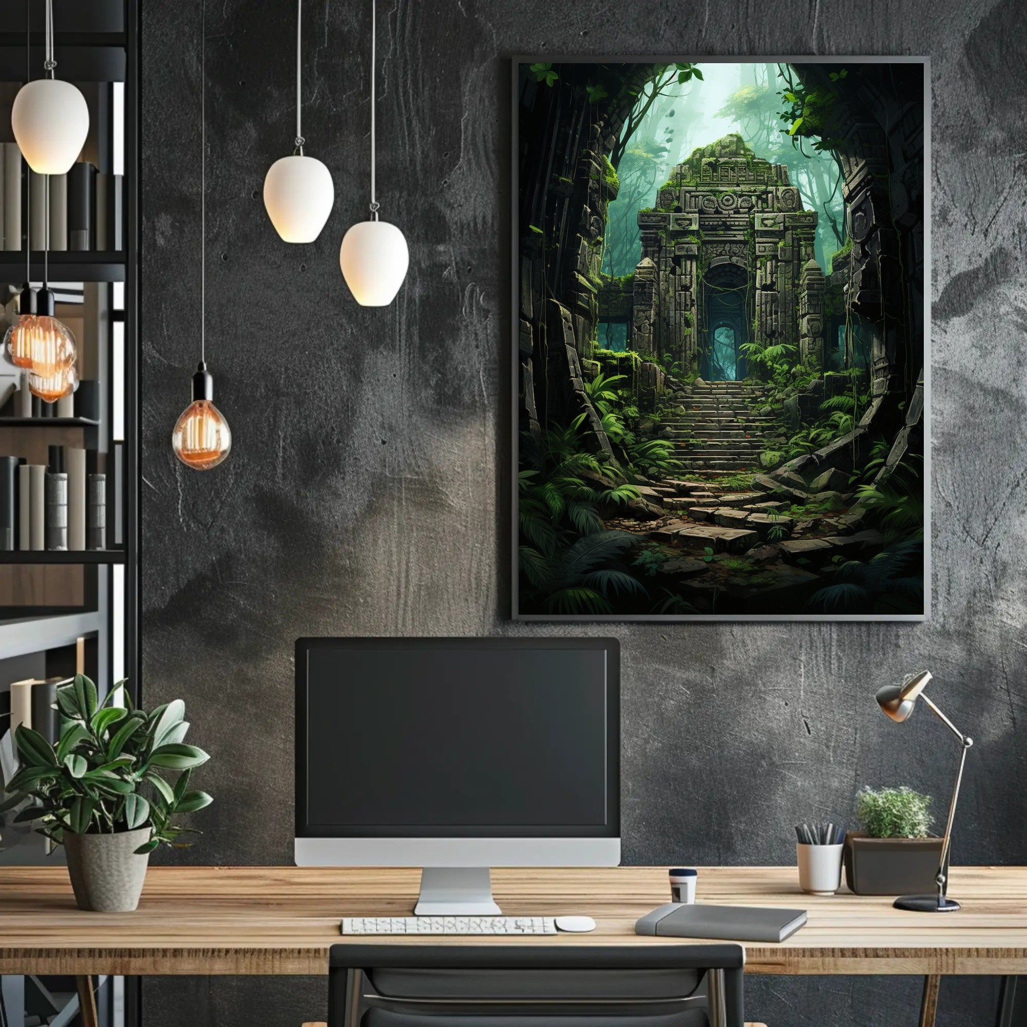 Ancient Jungle Ruins Poster