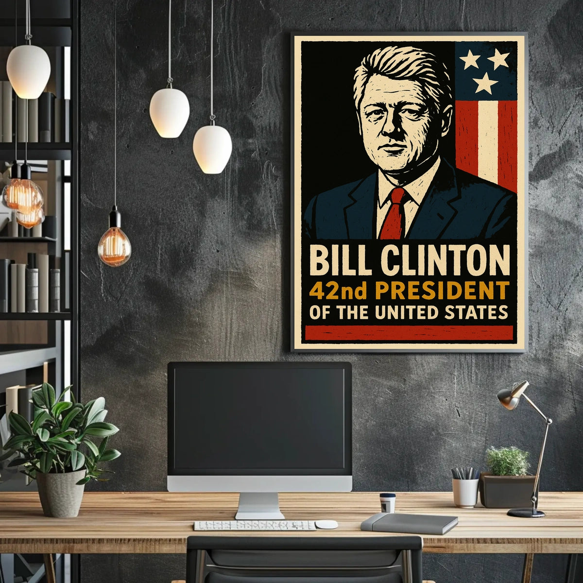 Bill Clinton 42nd President Poster