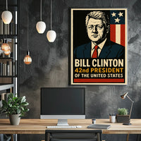Bill Clinton 42nd President Poster