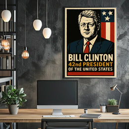 Bill Clinton 42nd President Poster