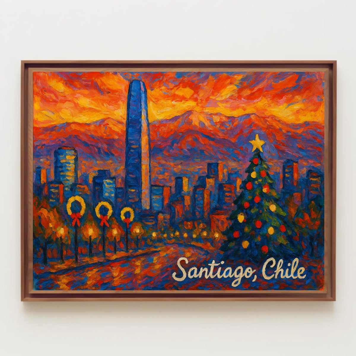 Christmas in Santiago, Chile Poster