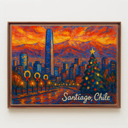 Christmas in Santiago, Chile Poster