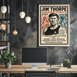 Jim Thorpe Legendary Athlete Poster